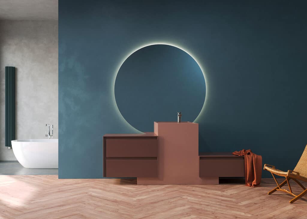 Corian Bathroom: Design Ideas And Costs For Sinks And Wall Coverings 2025 1 Bagno Corian: Idee Design E Costi Per Lavabi E Rivestimenti 2025