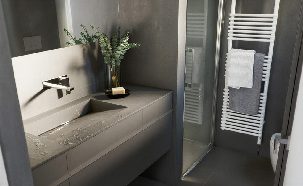 Mobile Lavabo Su Misura In Krion A Milano