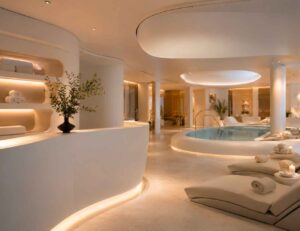 Krion per centri benessere: superfici continue per ambienti wellness e spa